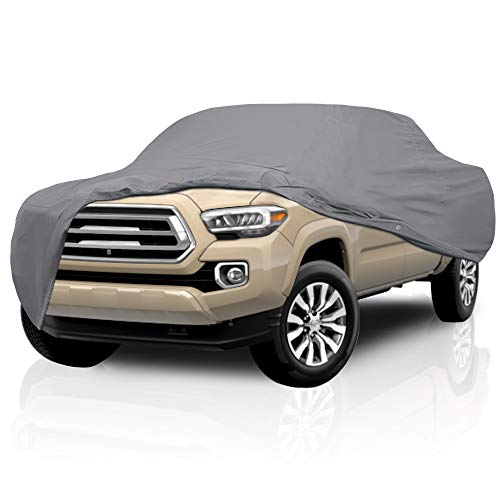 DaShield Ultimum Series Truck Car Cover for Toyota Hilux 2016 2017 Crew Cab Pickup 4-Door Long Bed All Weather Protection Semi Custom Fit Dust, Sun, Snow, Rain Protection Indoor Outdoor