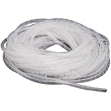 Winding Pipe Spiral 4-30mm Wire Wrap Organzier Cable Sleeve Sheath Tube Protection PC Computer Line Bundle Mangement (Color : White, Size : 22mm)