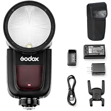 Godox V1-O Flash Speedlite for Olympus Panasonic, 76Ws 2.4G X Wireless TTL 1/8000 HSS Speedlight, 1.5s Recycle, 480 Full Power Flashes with Rechargeable Battery