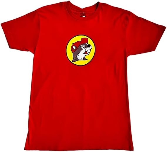 Buc-ee's Classic Logo T-Shirt, Red, Cotton Crew Neck XLarge