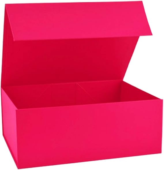 Offer Shop Shocking Pink Gift Box Rigid Presentation Box For Gifting Chocolates, Jewelry and All Occasions