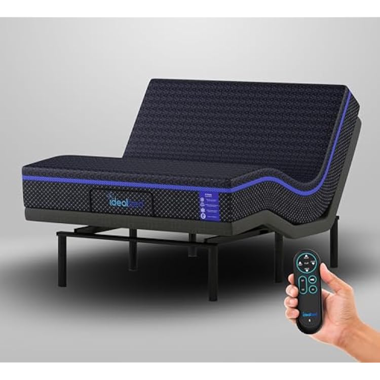 iDealBed S4 Nebula Luxury Hybrid Mattress  3i Custom Adjustable Bed Sleep System, Comfort, Cooling & Support, Advanced Silent Operation, Wireless Nebula Medium Soft, Twin XL