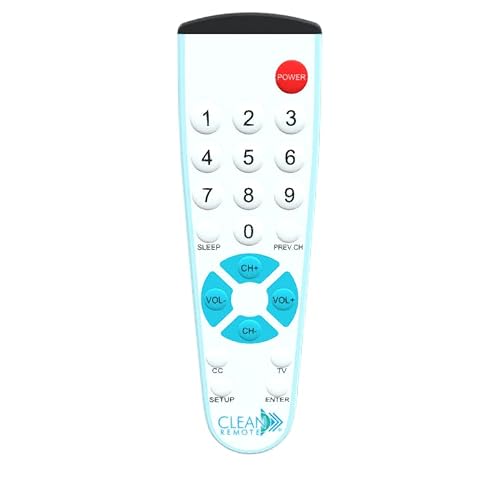 5-Pack Clean Remote Universal Tv Remote - Big Button