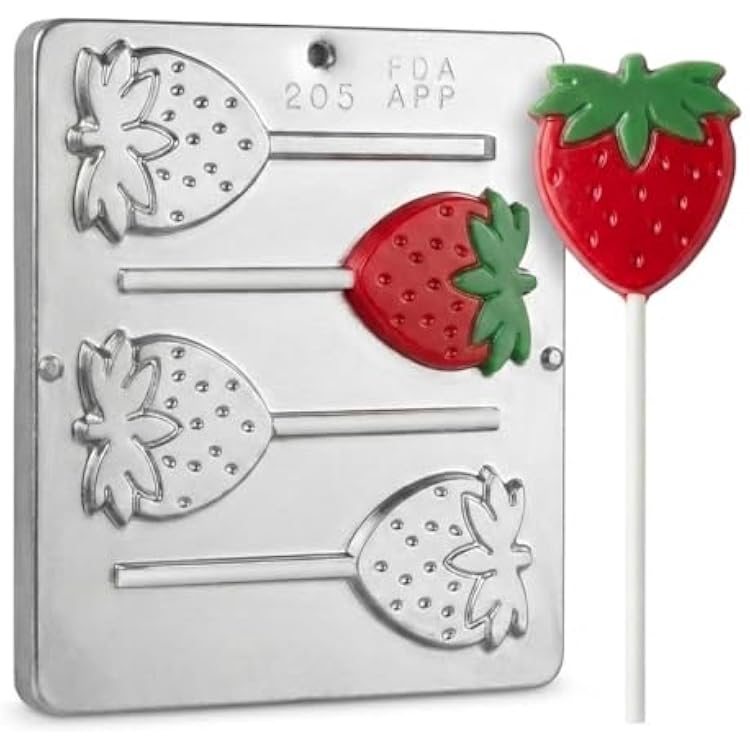 Strawberry Lollipop Chocolate Candy Mold 205