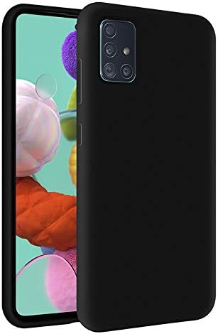 KZY Samsung Galaxy A51 İçi Kadife Soft Logosuz Lansman Silikon Kılıf - Siyah