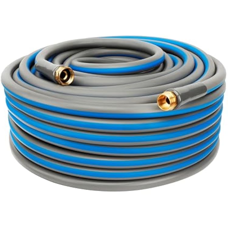 Premium Non-Expandable Water Hose, Heavy Duty, Drinking Water Safe, No Kink, Flexible | Ideal Garden, RV, Marine, Farm Hose for All-Weather Use with Leakproof Brass Fittings | 58 x 25 - Foot