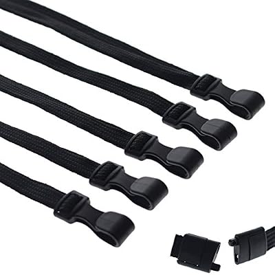 Specialist ID Bulk 100 Pack - MRI Safe ID Lanyards No Metal with Plastic No Twist Clip & Safety Breakaway Clasp - Great for Radiology Pathologists - Neck Strap I.D. Badge Holders Black