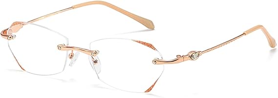 TERAISE Frameless Reading Glasses For Women With Blue Light Blocking