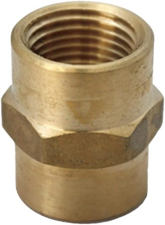 Homeplus+ 3/8 in. FPT X 1/4 in. D FPT Brass Reducing Coupling