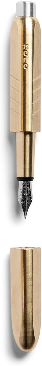 Kolo Tino Brass Fountain Pen, Refillable Ink