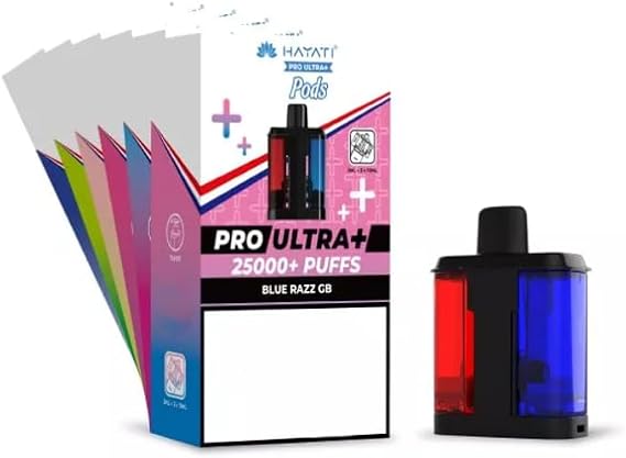 Hayati Pro Ultra+ 25k Pod Refillable–25000 pods Long Lasting System Easy Install-Pack of 1 (Strawberry-Raspberyy-Icee))