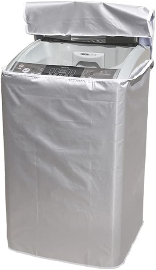 Surakey Washing Machine Cover Top-Loading Washer Cover Dryer Cover Waterproof Sunscreen Dustproof Portable Full-Automatic Washing Machine Cover Protective Cloth for Home (53x55x86cm)
