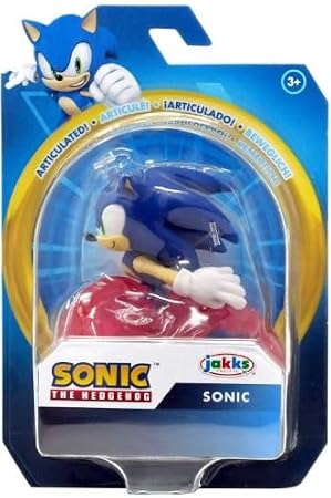 Sonic The Hedgehog Action Figure Mini 2.5 Inch Collectible Toy - Packaging May Vary (Red Super Speed Burst Sonic)