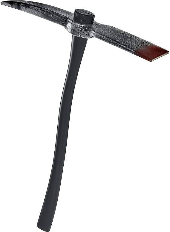 Black Plastic Fortnite Pick Axe Accessory - 23.5" (1 Count) - Halloween Party Prop & Realistic Dress-Up Tool