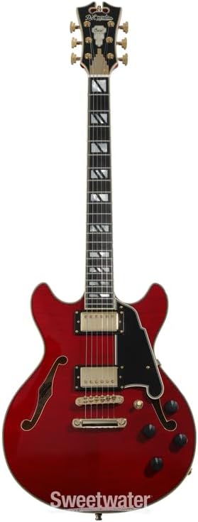 D'Angelico Excel Mini DC Electric Guitar - Trans Cherry