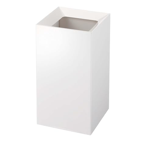 YAMAZAKI Home Veil Trash Can - Modern Open Top Garbage Waste Bin Basket with Handle - Abs Plastic - 2.5 Gallons, 10 Liters