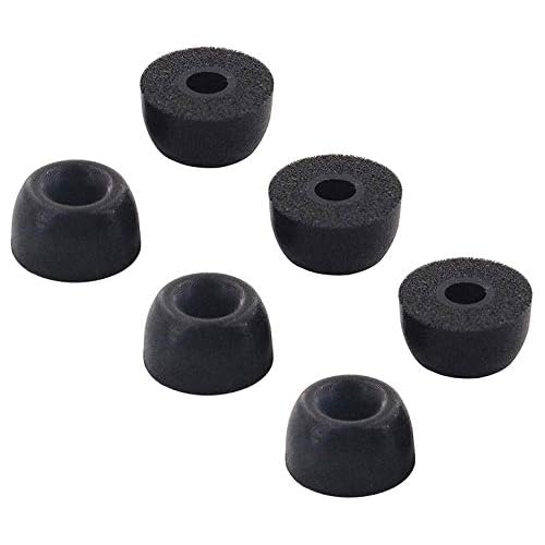 ALXCD Foam Eartips Replacement for Jabra Elite 75t Headphones, Medium Size Soft Memory Foam Ear Tips, Compatible with Jabra Elite 65t 75t Active 75t [Black][M]