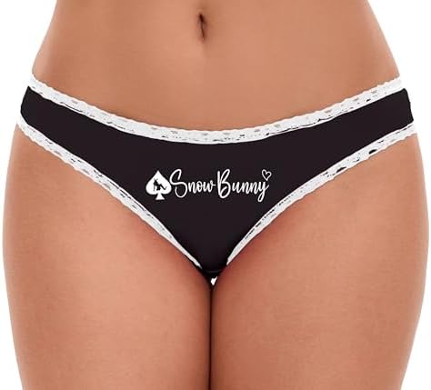 Knaughty Knickers Snow Bunny For Queen of Spades BBC Lover Hot Wife Bull Rider Black and White Bikini Panties Adult Fun
