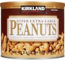 Kirkland Super Extra Large Peanuts Crunchy Roasted Salted 2.5 Lbs
