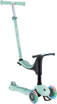 Globber - GOUP Sporty Lights - 3-wheel scalable scooter with seat, for children aged 15 months to 6 years