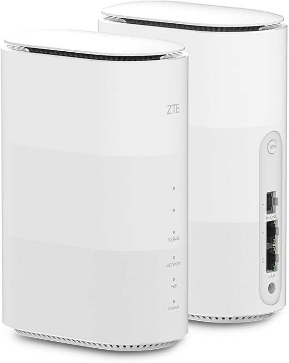 ZTE G5B 5G Fast WiFi6 Unlocked Wireless Home Router, Mobile Broadband Device, Premium Design with Low Power Consumption, No Configuration Required, Parental Control, Easy Management