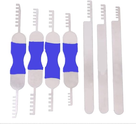 7pcs Comb Lock Pick Set Rake Picking Door Lock Tool Locksmith Tools