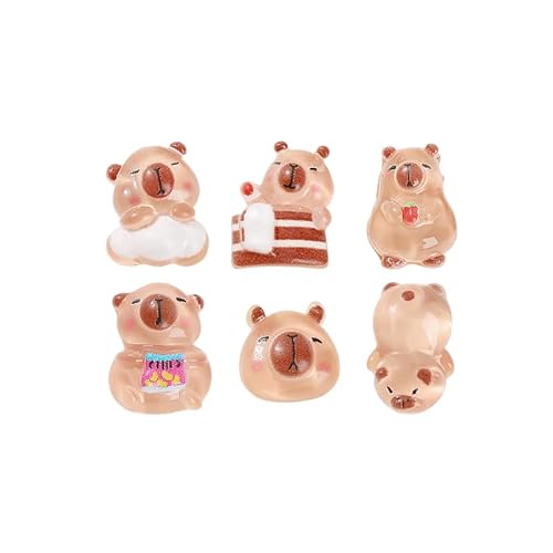 6Pcs Cute Capybara for Women Earrings Capybara Gifts Acrylic 3D Lifelike Capybara Stud Earrings Kawaii Capybara Jewelry Gifts Lovely Christmas Birthday Gifts Capybara Stuff for Capybara Lovers