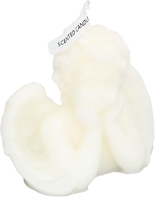 Angel Candle, Soy Wax Scented Candles, Angel Candle Cupid Candle Angel Candle Wax Candle Cute Decorative Candle Handmade Aesthetic Candle for Home Decor Bedroom BathroomTwo Hand On Cheek White