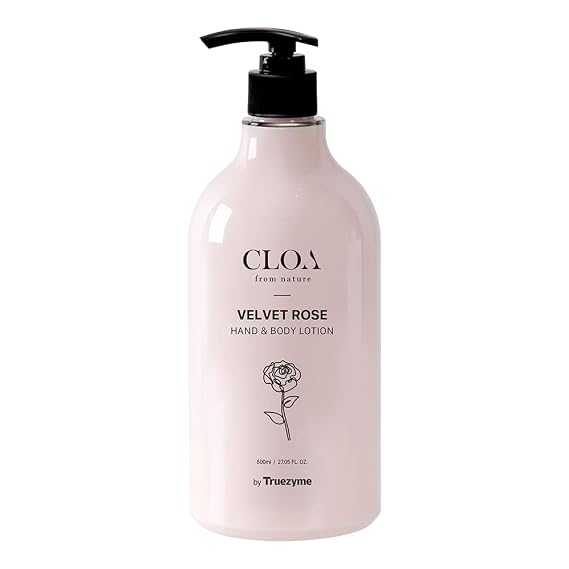 Cloa Velvet Rose Hand & Body Lotion 800ml, 27.1 Fl Oz/Nutrient Rich & Long-lasting Hydration