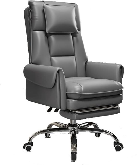 Home Office Desk Chairs,Leather Adjustable Chairs,Managerial & Executive Chairs Boss Chair with Footrest,Ergonomic Computer Gaming Chairs
