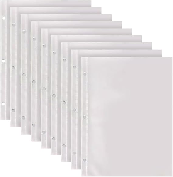 40 Pcs A5 Binder Photo Inserts 3 Ring Binder Photo Pockets Double Sided Photo Sleeves Photo Album Refill Pages Clear Photo Protector Sleeves Picture Card Binder Sleeves for Postcards 5 x 7 inch