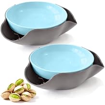 2pc Double Dish Nut Bowl, Pistachio Bowl With Shell Storage, Snack Bowls, Shell Collecting Snack Bowl, Perfect for Fruit, Candy, Nuts, and Snacks, Send Goods from Local Warehouse
