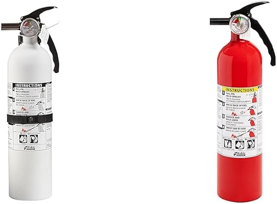 Kidde Auto Fire Extinguisher for Car & Truck, 10-B:C, 4 Lbs., Dry Chemical ExtinguisheR & Fire Extinguisher for Home, 1-A:10-B:C, Dry Chemical Extinguisher, Red, Mounting Bracket