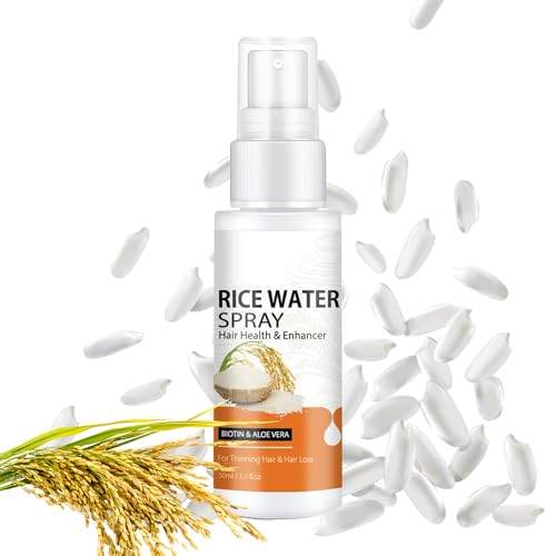 Rice Water for Hair Growth with Rosemary Oil & Castor Oil, Hair Growth Spray for Women & Men, Fermented Rice Water Spray for Hair Growth Control Hair Loss, Promotes Hair Growth, White