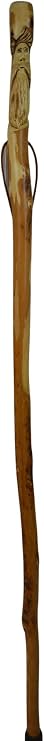 Mountain Man Walking Stick, Dark Wood Walking Stick in Extra Tall 72"