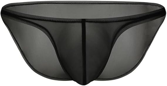 Men's Ultra-Thin Ice Silk Sheer Thongs Male Seamless Breathable Underwear G-Strings Smooth Transparent Briefs
