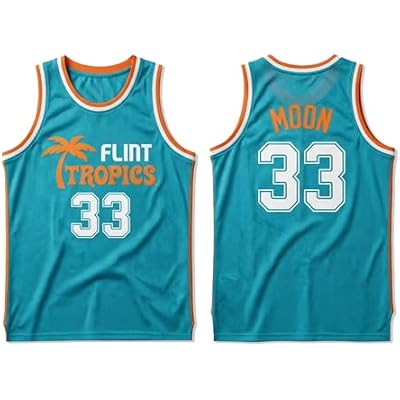 Flint Tropics Jackie Moon #33 Semi Pro 90s Hip Hop Clothes for Party Men Basketball Jersey Green White S-5XL