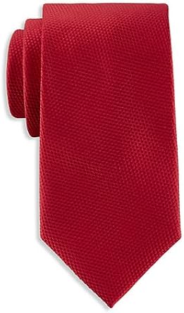 Oak Hill Premium Big and Tall Solid Silk Tie Available in XL Size, Red