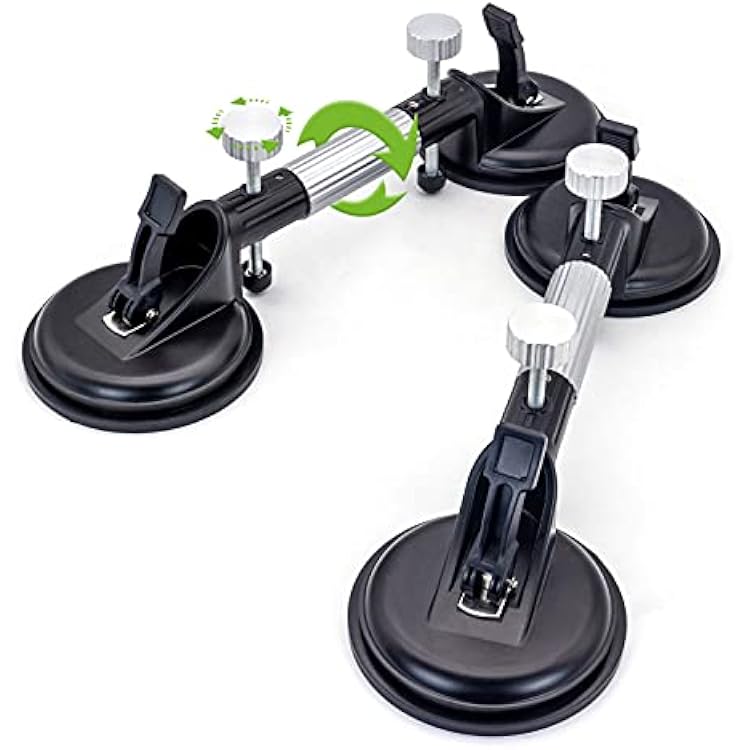 2PCS 6 Inch Adjustable Granite Seam Setter Tile Countertop Seam Leveling Tool with Suction Cups for Stone Marble Glass Slab Installation