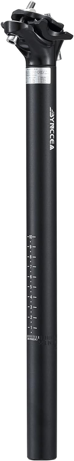 Bynccea Bike Seat Post 27.2mm 30.9mm 31.6mm Bicycle SeatPost 400mm for Mountain Bike Road Bikes MTB BMX