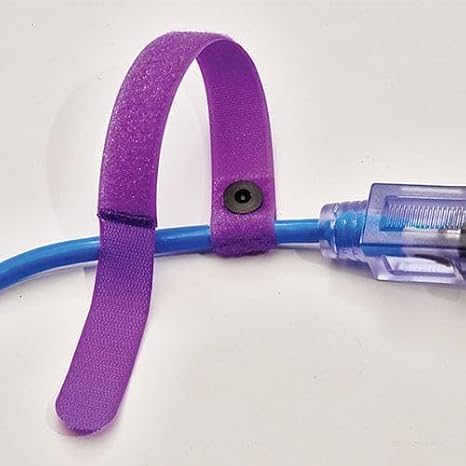 RIP-TIE 1" x 11" EconoWrap with Snap-on Attachment 20 Pack Violet
