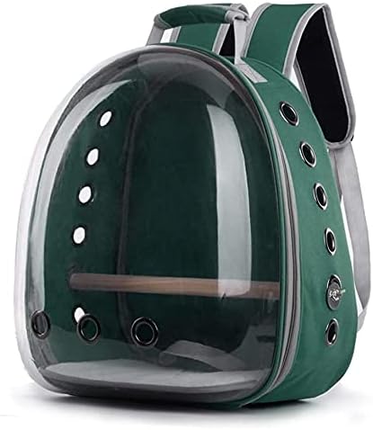 Classic Bird Cage Pet Carrier Backpack Cat Dog Bird Carrier Shoulder Backpack Innovative Panoramic Transparent Space Portable Pet Capsule Durable Birdcages (E)