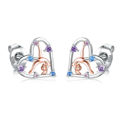 Silver Gymnastics Dangle Earrings Rose Gold Flipping Gymnasts Earrings Gymnast Jewelry Gifts For Women