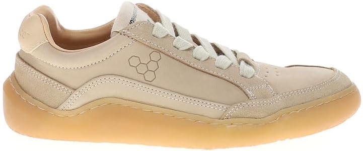 Vivobarefoot Womens Gobi Premium Leather Lace Up Sneakers Shoes Casual - Beige
