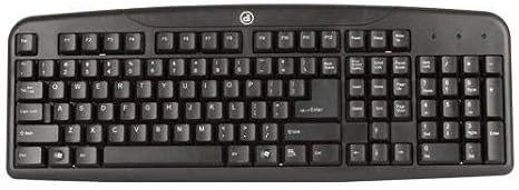 Digital Innovations Classic USB Keyboard (4250500) | Full-size 107-key layout, quiet responsive typing, spill-resistant design, plug-and-play USB connection, adjustable tilt feet