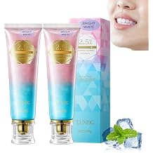 2.5% Niacinamide Whitening Toothpaste for Teeth and Gum Care, Enamel Strengthening & Fluoride Free Formula, 3.53 Oz (2)
