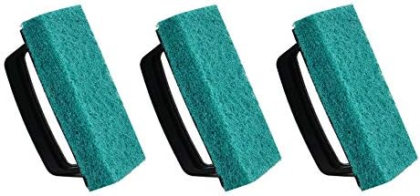 3 Pcs. Screen Printing Brush Scrub Pad  with Black Handle Great for Chemical Application, Safe to Use On Any Type of Mesh for Degreasing, Reclaiming & Deghosting in The Silkscreen Cleaning Room