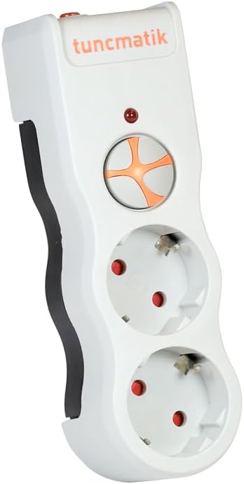 Tunçmatik Tsk19021 Current Protective Sockets, White, 2-Piece 1050 Joules