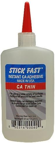 Thin Cyanoacrylate Adhesive 4-1/2 Ounce Bottle (CA Glue) by Stick Fast