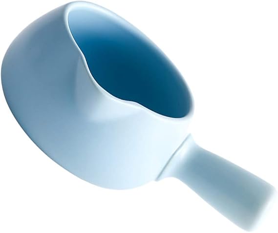 Enamel Milk Pot Non-Stick Mini Pot Noodle Pan Ceramic Soup Pot Cookware 700Ml-Blue